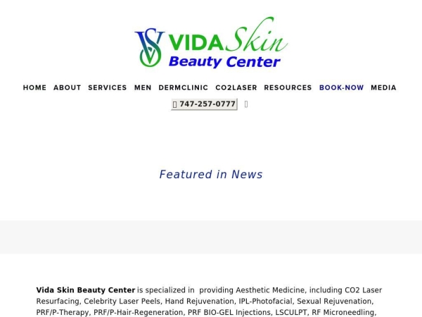 vidaskinbeautycenter.com